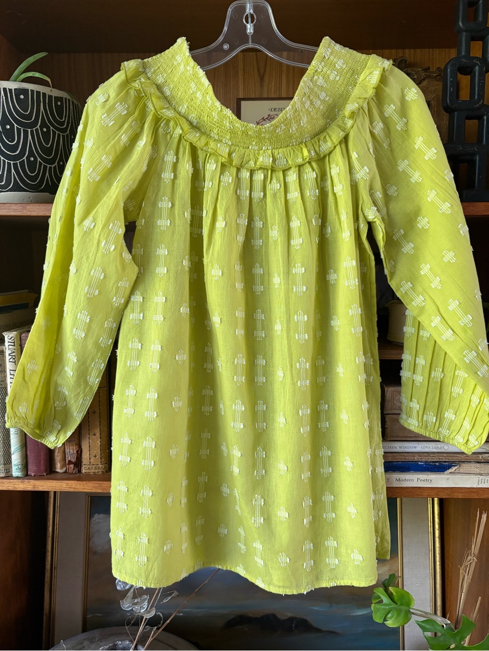 Charlie Paige Key Lime Boho Cotton Blouse S/M